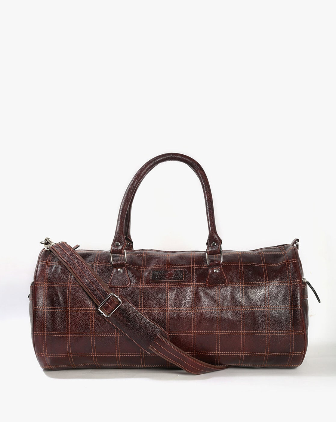 Checkered Brown Duffel Bag – Brick and Motor Boutique