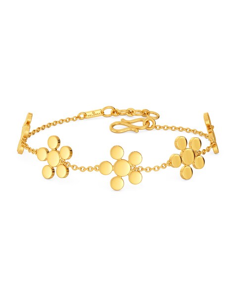 LOUIS VUITTON Brass Flower Full Bracelet Gold 911445