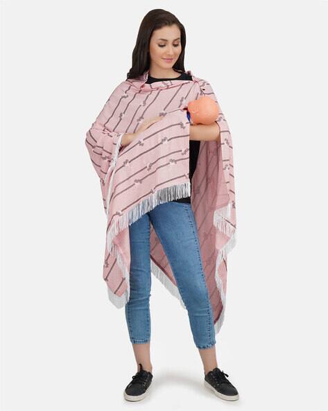Striped Scarves Scarf with Tassels view 2