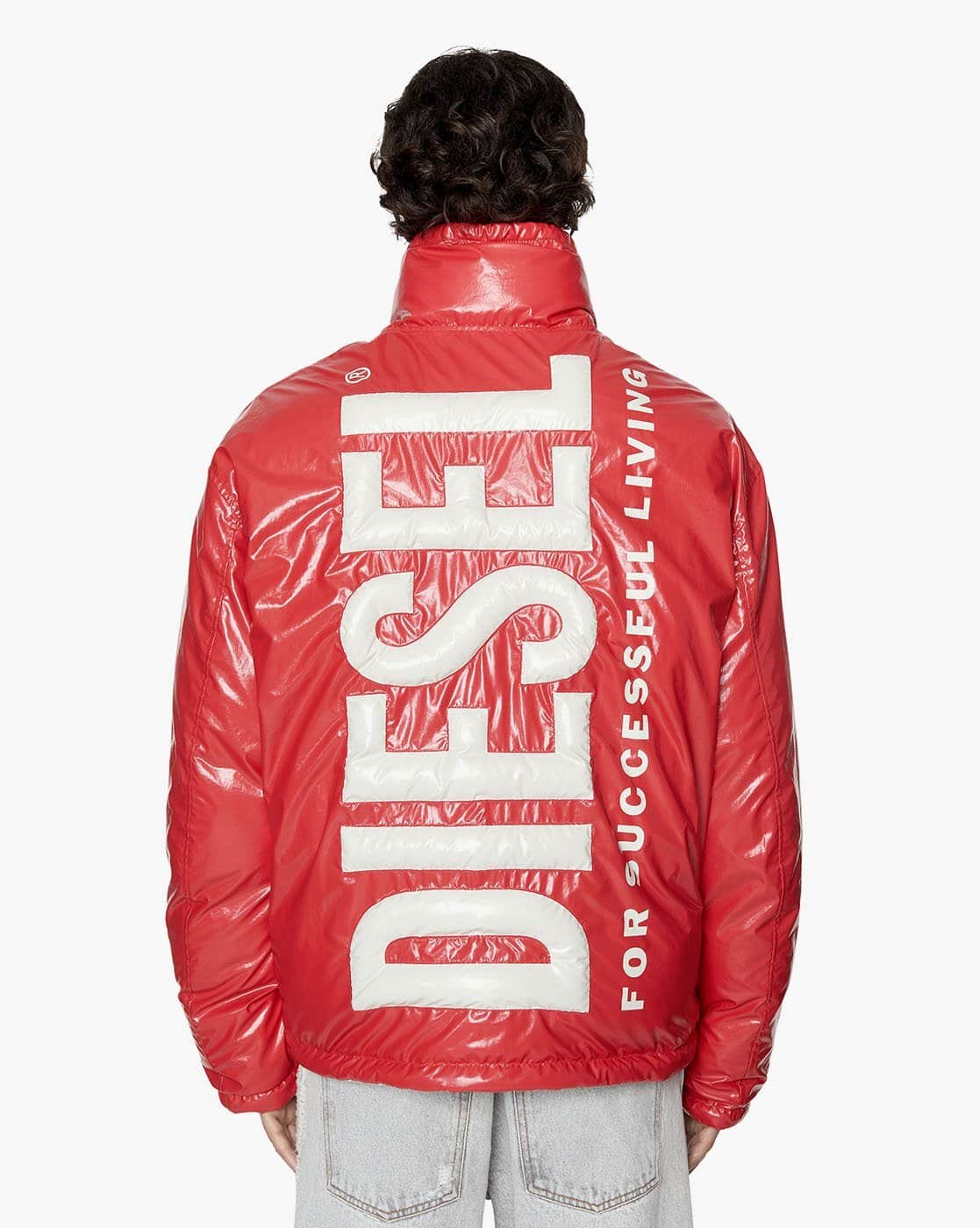 DIESEL Napoléon jacket Buy DIESEL Oversized Reversible Zip-Front Puffer Jacket | Red
