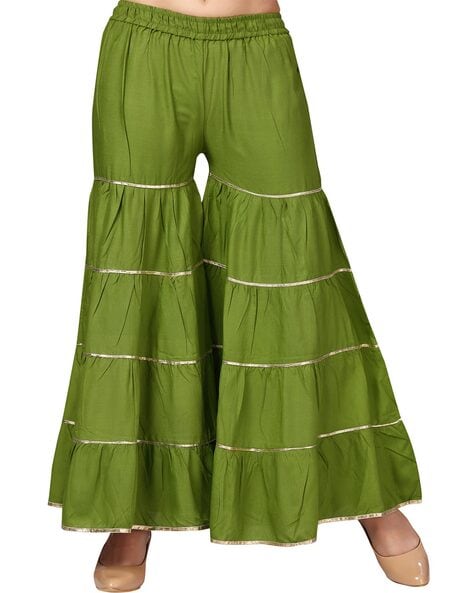 Striped Sharara With Elasticated Waist Price in India