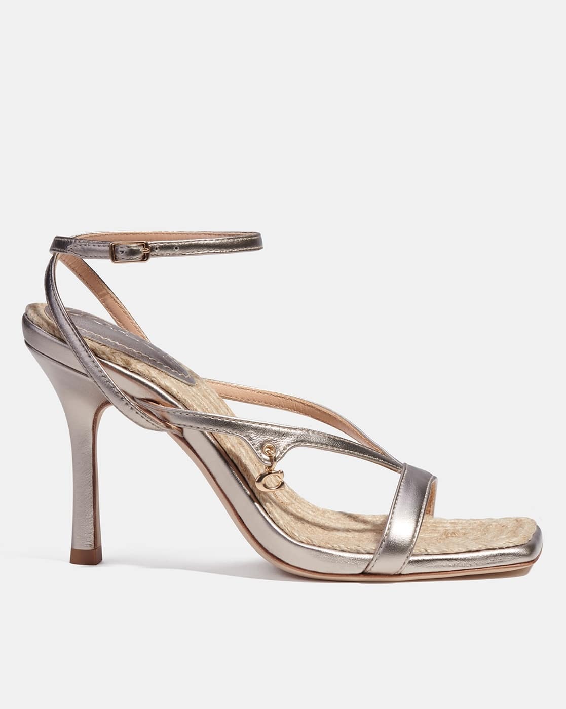 Buy Coach Kaia Leather Stilettos Silver Color Women AJIO LUXE