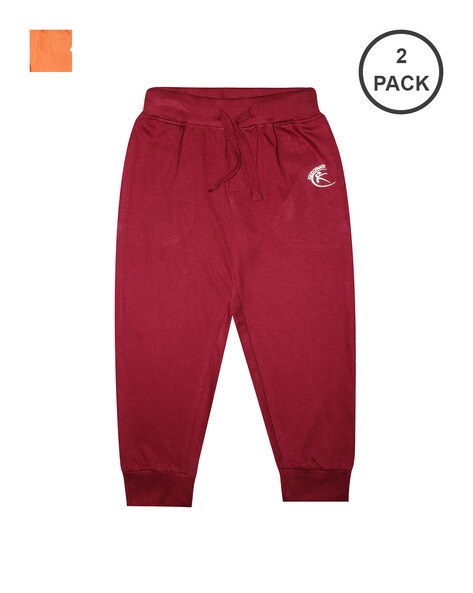 Boys Red 2pk Drawstring Waist Joggers