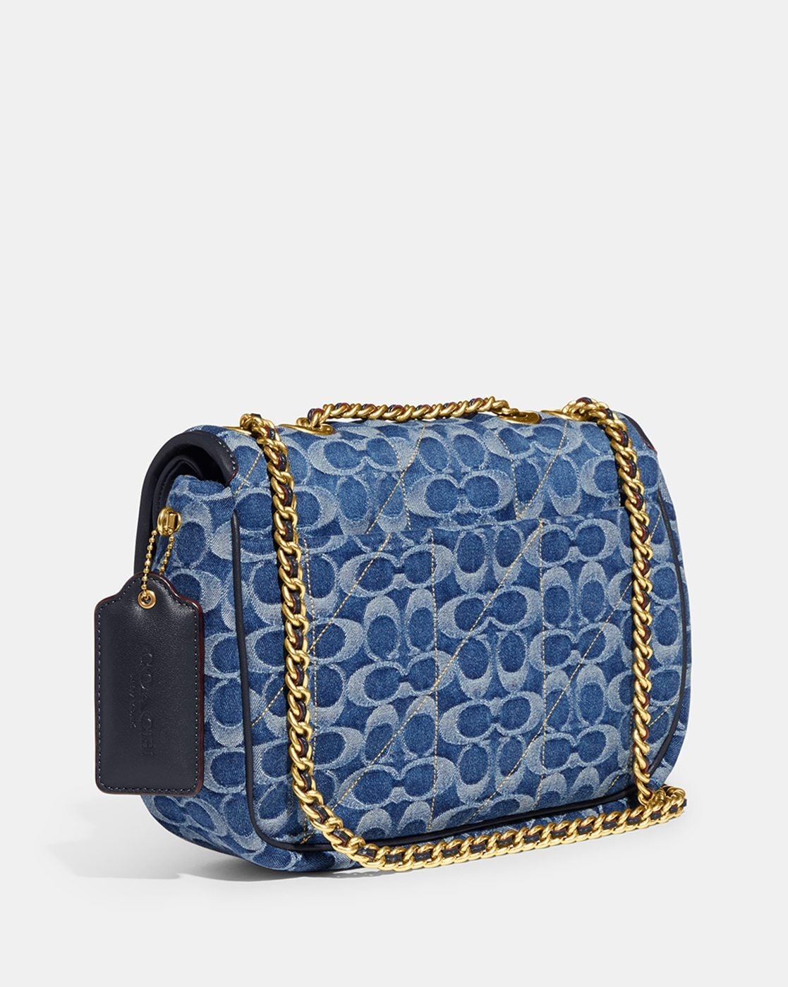 COACH Camera Bag with Tea Rose Denim Blue