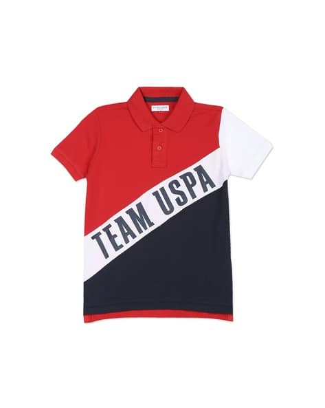 U.S. Polo Assn. Colourblock Cotton Polo T-shirt