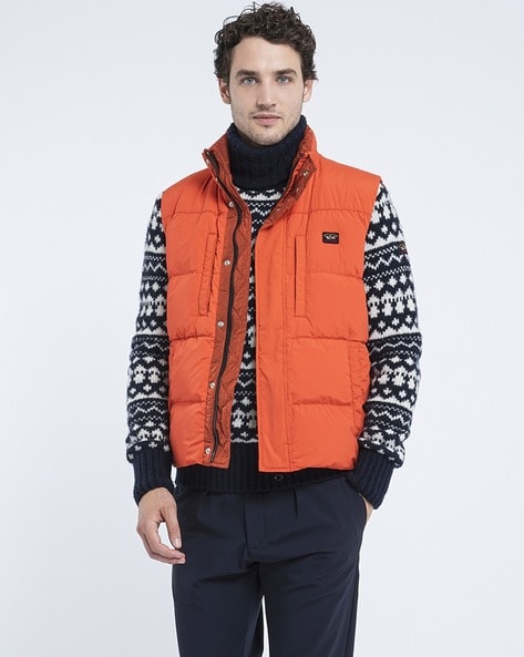 Orange store down vest