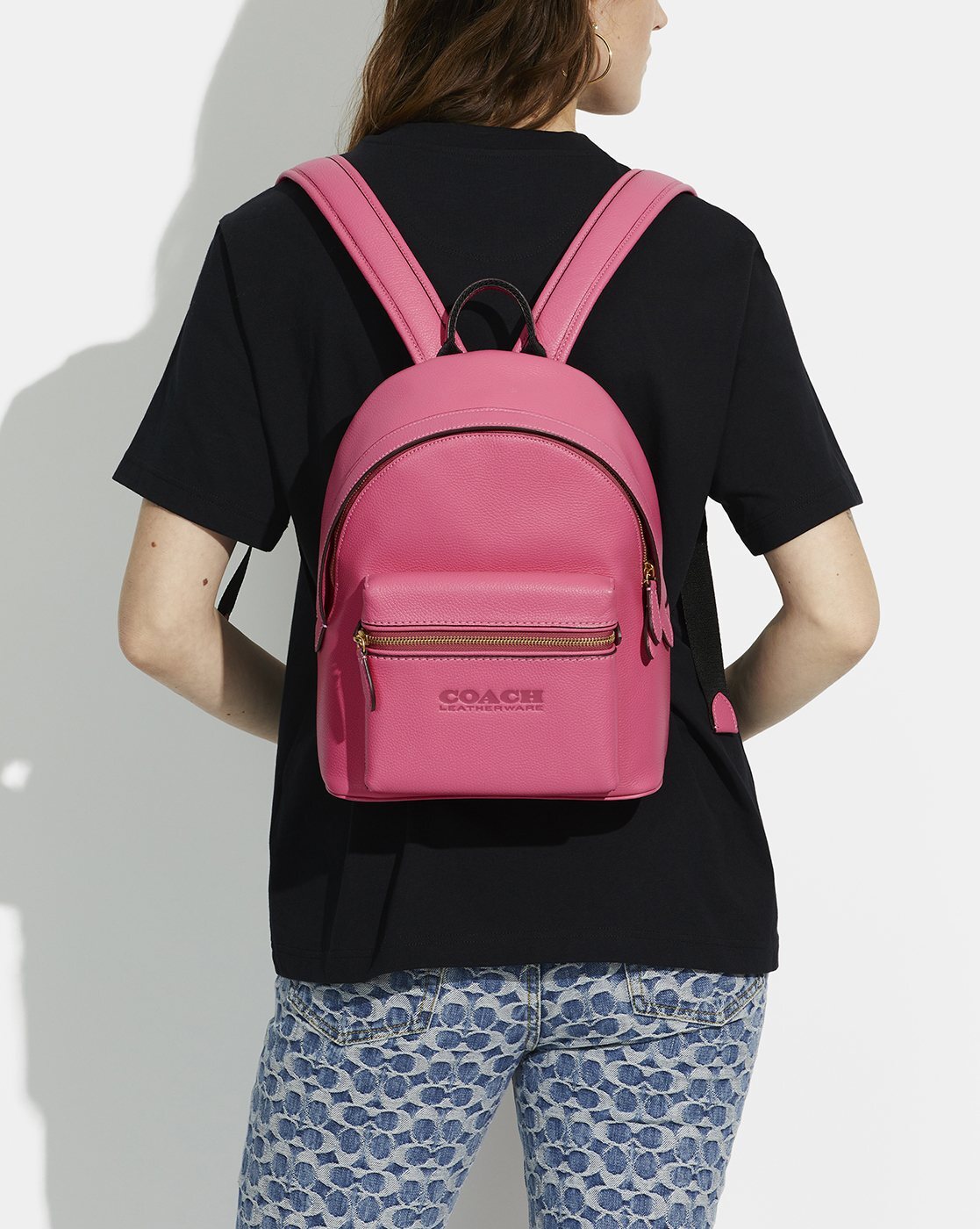 Coach mini backpack discount pink