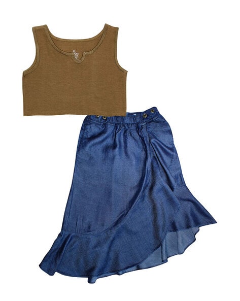 Buy Brown & Blue Sets for Girls by Kiddopanti Online