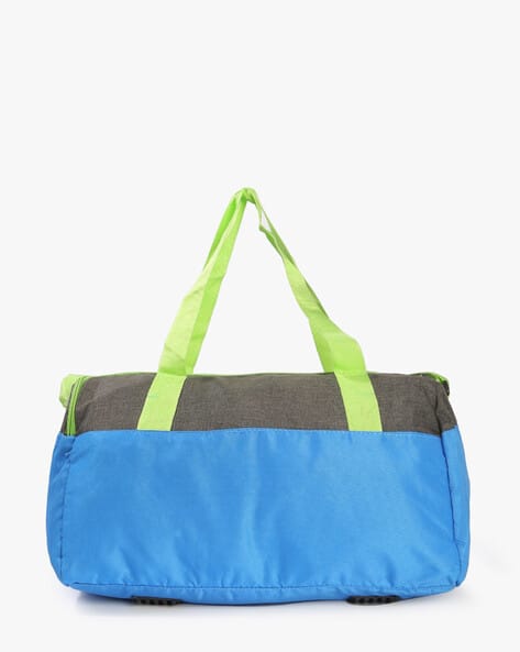 Colourblock Duffel Bag with Adjustable Strap