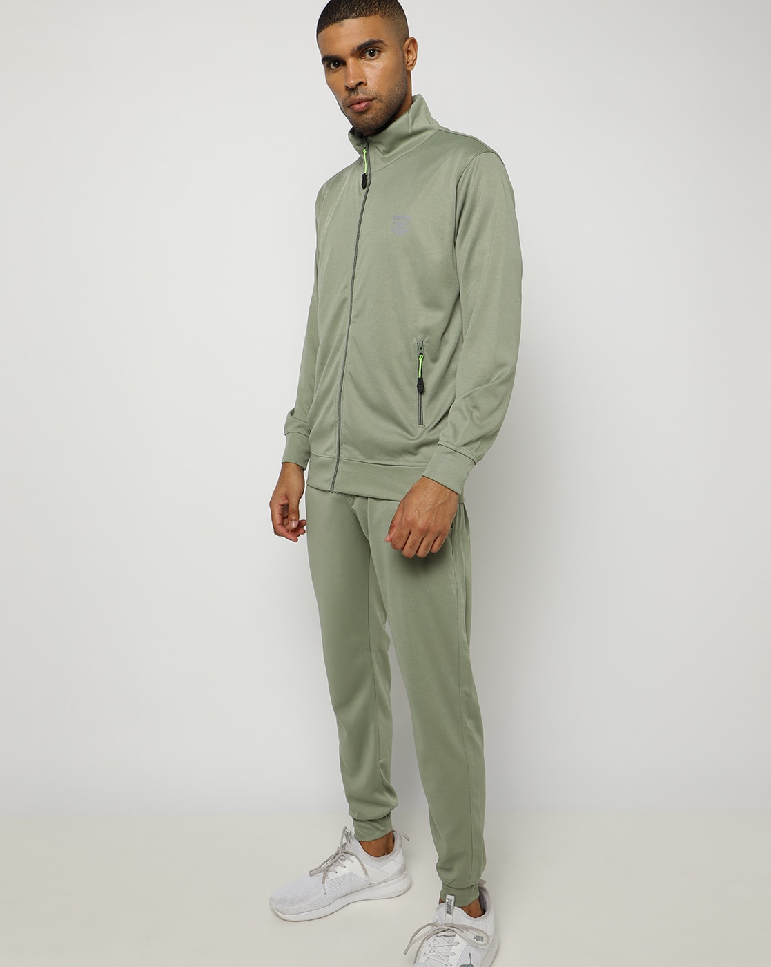 Bright green adidas on sale tracksuit