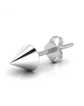 iski uski 18 KT White Gold Stud Earrings-picture-11