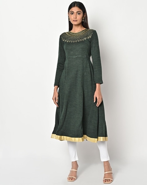 Buy Green Kurta Suit Sets for Women by AURELIA Online | Ajio.com