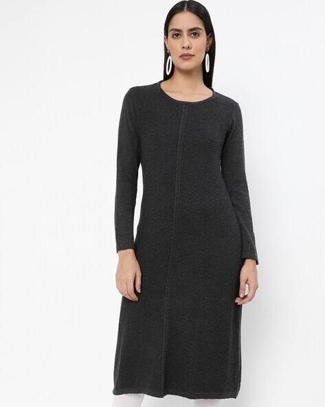 Buy Charcoal Grey Sweaters Cardigans for Women by American Eye