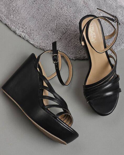 Truffle collection Solid Wedges with Ankle Strap