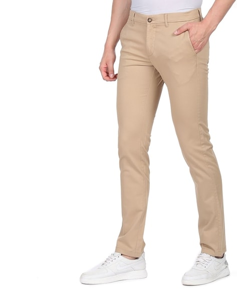 Buy Men Blue Slim Fit Solid Casual Trousers Online  760840  Allen Solly