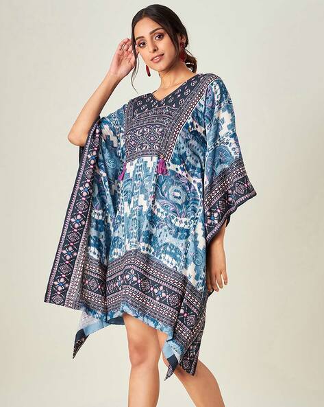 Buy online V-neck Printed Kaftan Dress from western wear for Women by Aditi  Wasan for ₹779 at 66% off | 2024 Limeroad.com