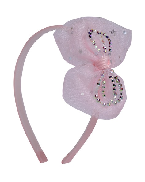 Premium Satin Silk Kitty Print Broad Hair Band