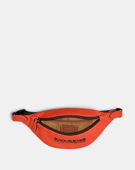 Coach Beige/Orange Smooth Leather outlet waist bag