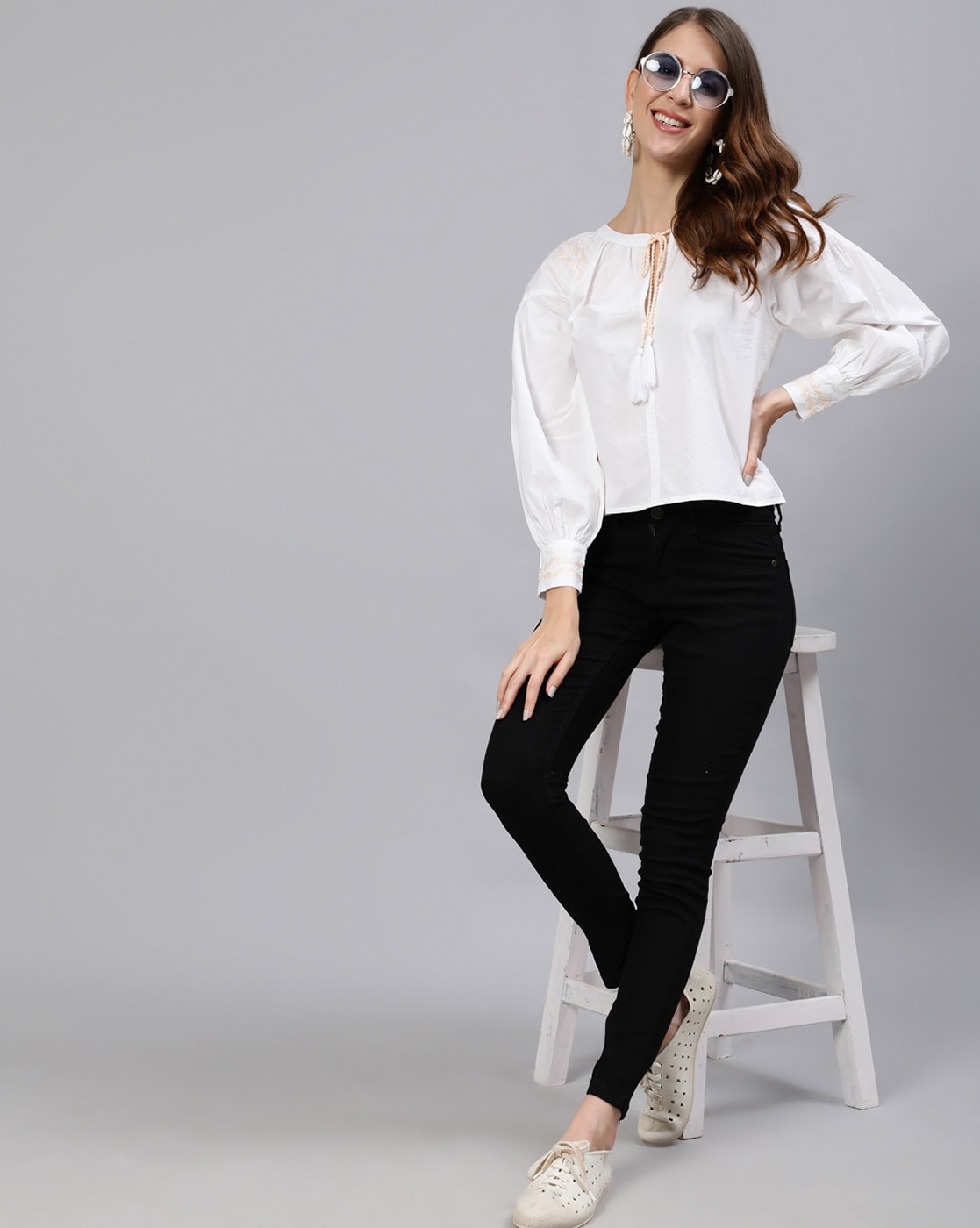 Buy White Tops for Women by Ishin Online