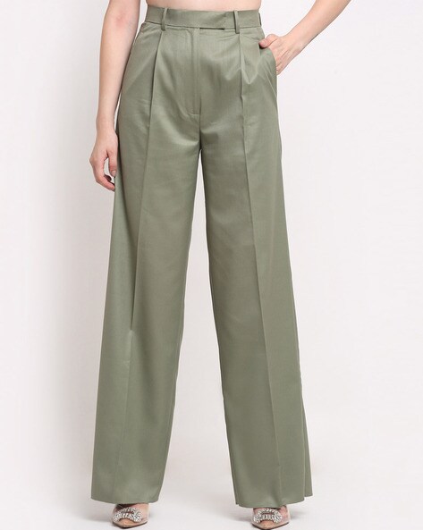 Buy Beige Trousers & Pants for Women by Ennoble Online
