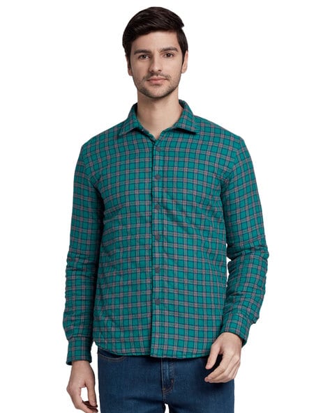 Parx Checked Slim Fit Shirt