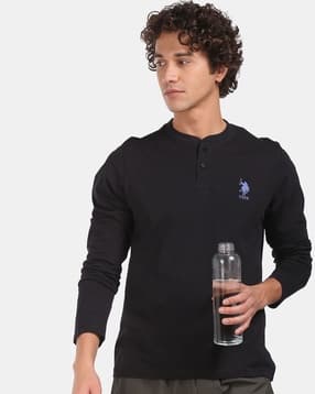 u.s. polo assn. Regular Fit Embroidered Logo Henley T-Shirt-picture-36