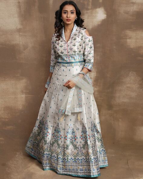 Buy Ankle Length Trends Chinese Collar Neck Indian Gowns Online for Women  in Malaysia