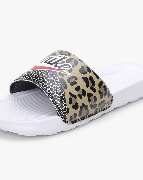 Leopard print nike discount slides