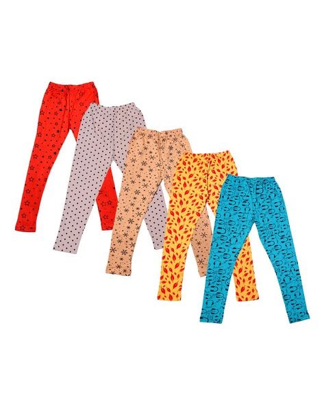 Buy Multi Leggings for Girls by INDIWEAVES Online