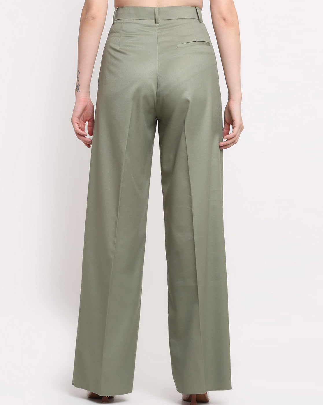 Buy Green Trousers & Pants for Women by Ennoble Online