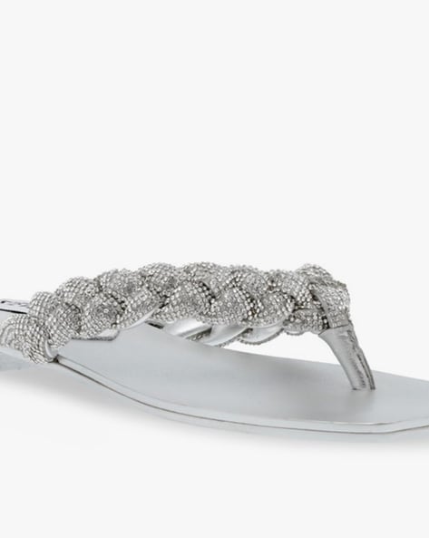 Prizze Sandal // Madden Girl | Rhinestone sandals, Flat prom shoes, Bling  sandals