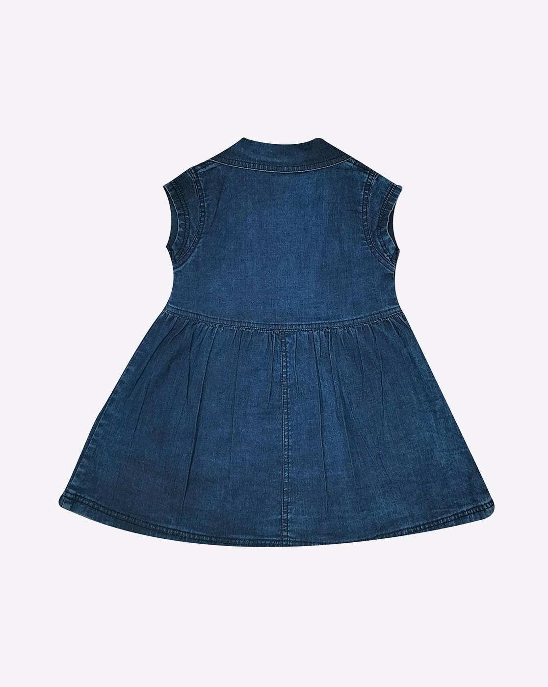 Buy Vivek girls stylish leaf cut design blue color denim frock Online at  Best Prices in India - JioMart.