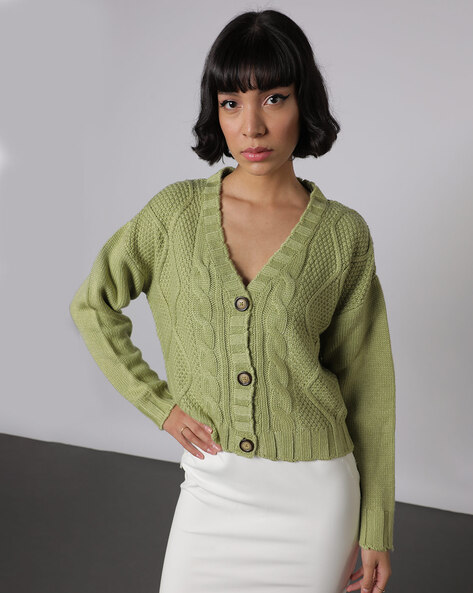 Buy Green Sweaters & Cardigans for Women by Outryt Online