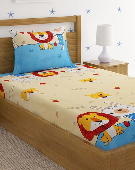 Cartoon single bed sheets online hotsell