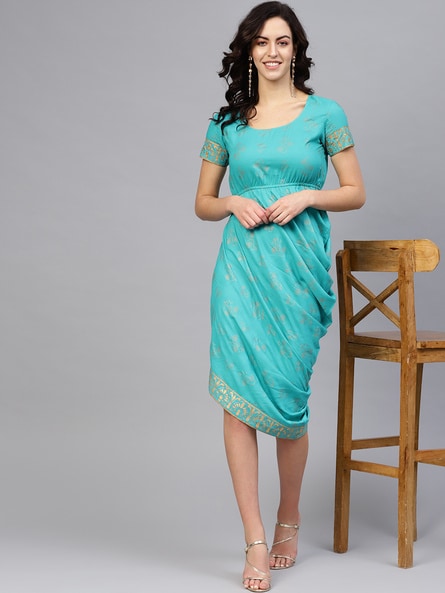 womens aqua blue dress