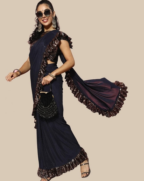 Buy Blue Sarees for Women by CHHABRA 555 Online