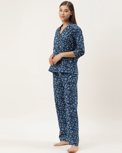 Floral Print Lounge Pants with Top