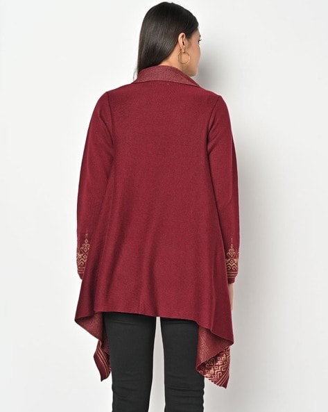 Wine red store shrug