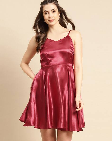 Buy Maroon Dresses for Women by Mabish By Sonal Jain Online