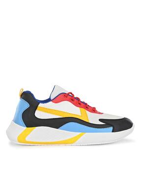 color block slip on sneakers