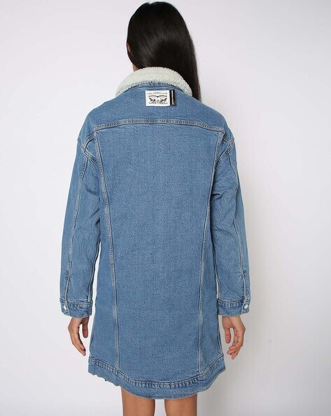 LEVI'S 71550 SHERPA Denim Jacket Men's Large Blue Faux Fur Lined Vtg  LJKTk443 # EUR 105,37 - PicClick FR