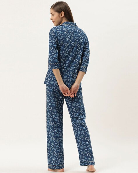 Floral Print Lounge Pants with Top