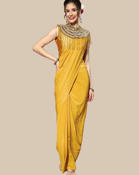 Lovely Outfit for Girl and Women Yellow Dhoti Saree Saree Suit Designer Dhoti  Saree Women Clothing Indian Designer Traditional Dhoti Saree - Etsy