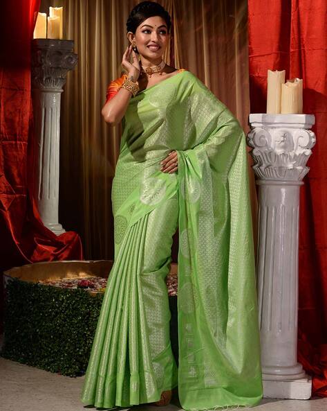 Green and Parrot Green Uppada Silk Pattu Saree, Khadi Big Border Pure  Uppada Pattu Saree, Handwoven Silk Saree, Two Tone Saree for Woman - Etsy