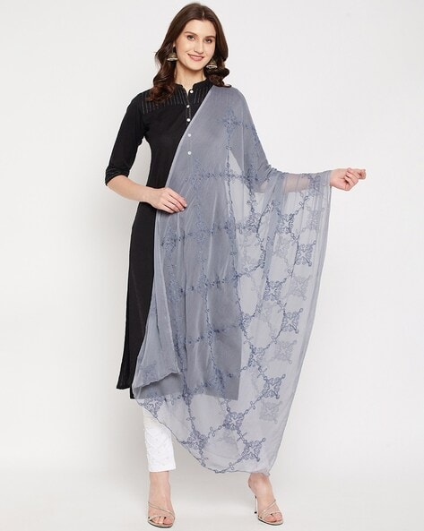 Embroidered Chiffon Dupatta Price in India