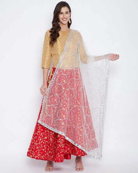 Embellished Net Dupatta Price in India