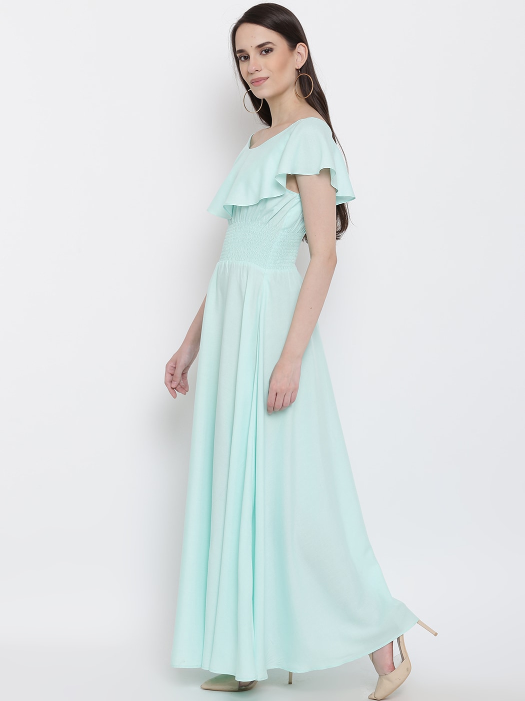 Sky Blue V-neck A-Line Lace Appliques Tulle Prom Dresses,Formal Dress –  Simibridaldresses