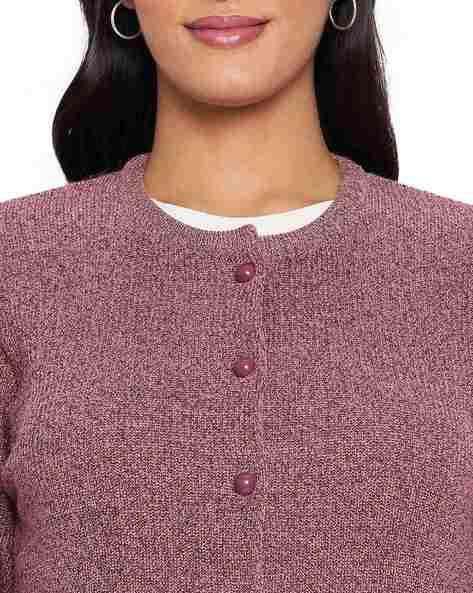 Buy Peach Sweaters Cardigans for Women by CLAPTON Online |