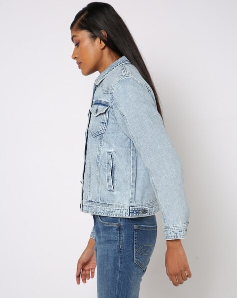 Denim jacket for hot sale women ajio