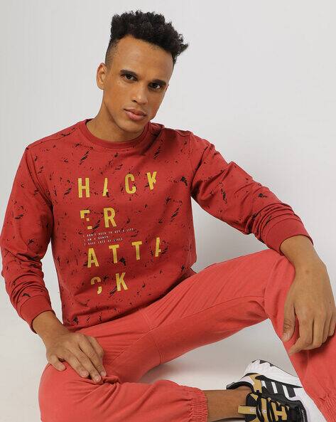 rust brown sweatshirt
